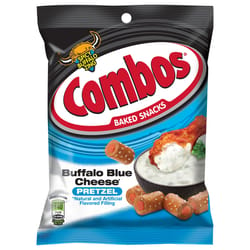 Combos Baked Snacks Buffalo Blue Cheese Filled Pretzels 6.3 oz Bagged