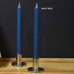 Kiri Tapers Navy Blue Unscented Scent Taper Candle