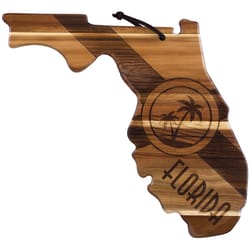 Totally Bamboo Rock & Branch 13.5 in. L X 12.25 in. W X 0.63 in. Acacia Wood Florida Serving & Cutti