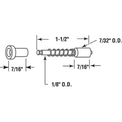 Prime-Line Mill Black Cast Metal Plunger Latch 6 pk