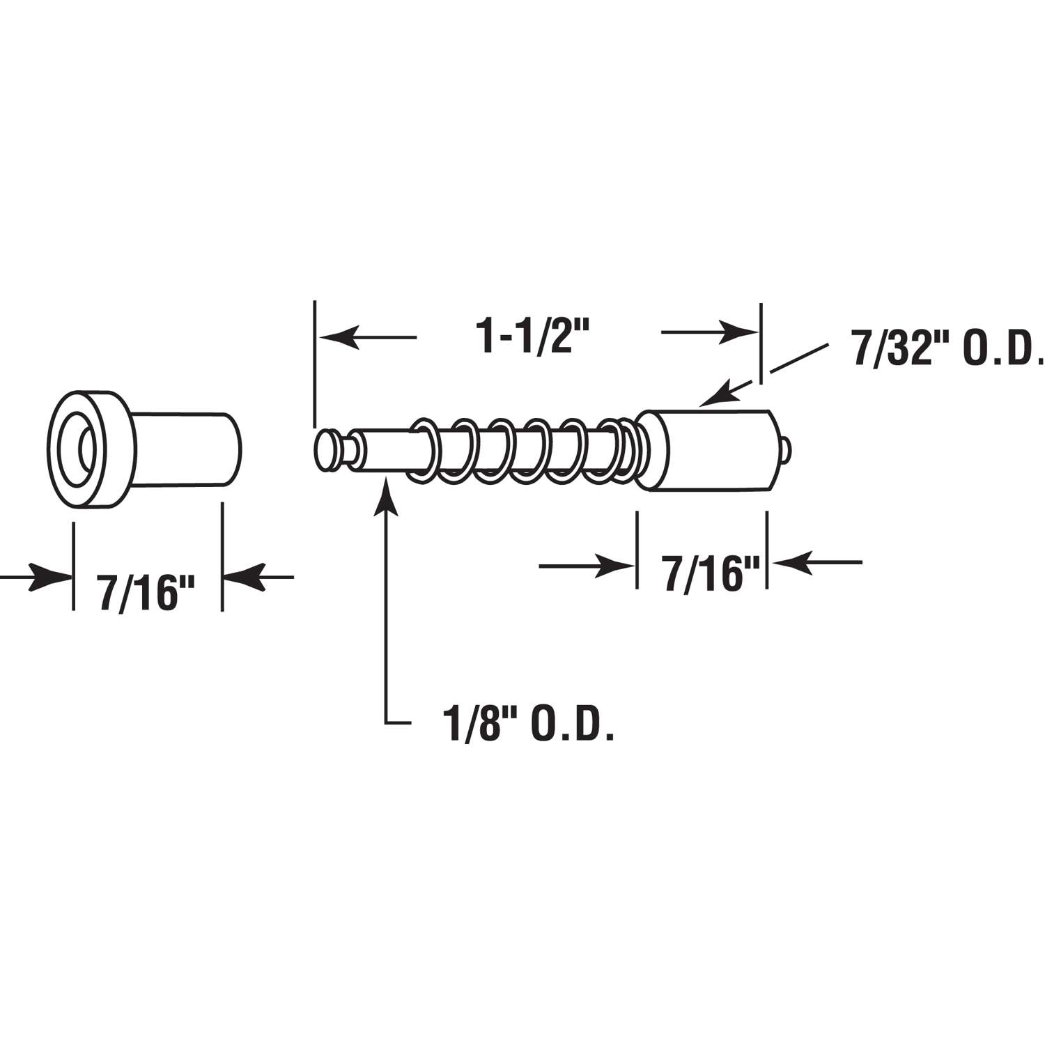 Prime-Line Black Metal 7/16 in. W X 1-1/2 in. L Window Frame Fasteners 6 pk