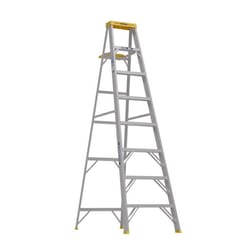 Werner 8 ft. H Aluminum Step Ladder Type I 250 lb. capacity