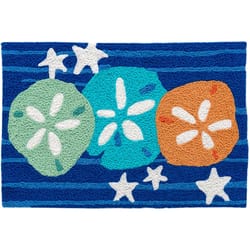 Jellybean 20 in. W X 30 in. L Multi-Color Sand Dollars Polyester Accent Rug