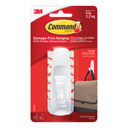 3M Command Large Plastic Hook 3.91 in. L 1 pk