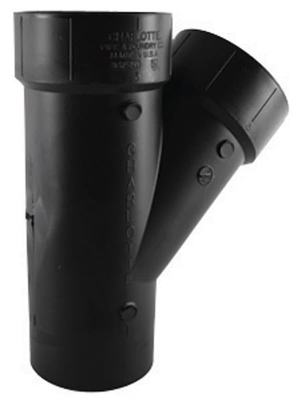 ABS006021000HA Charlotte Pipe 3 in. Spigot X 3 in. D Hub ABS Stre sku ABS006021000HA