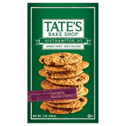 Tate's Bake Shop Oatmeal Raisin Cookies 7 oz Bagged