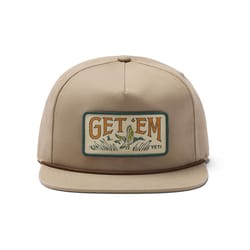 YETI Wetlands Get Em Snapback Hat Taupe One Size Fits Most