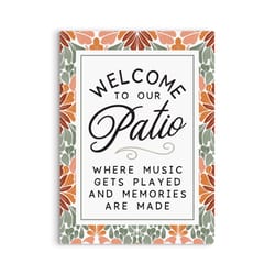 P. Graham Dunn 16 in. H X .025 in. W X 12 in. L Multicolored Metal Welcome to Our Patio Sign