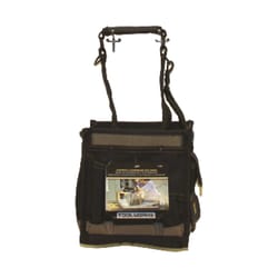 CLC 8 in. W X 16 in. H Polyester Tool Carrier 25 pocket Black/Tan 1 pc