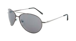 Piranha Aviator Unisex Silver Frame Gray Lens Sunglasses