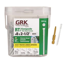 GRK Fasteners RT Composite No. 8 X 2-1/2 in. L Star Coated Reverse Screws 505 pk