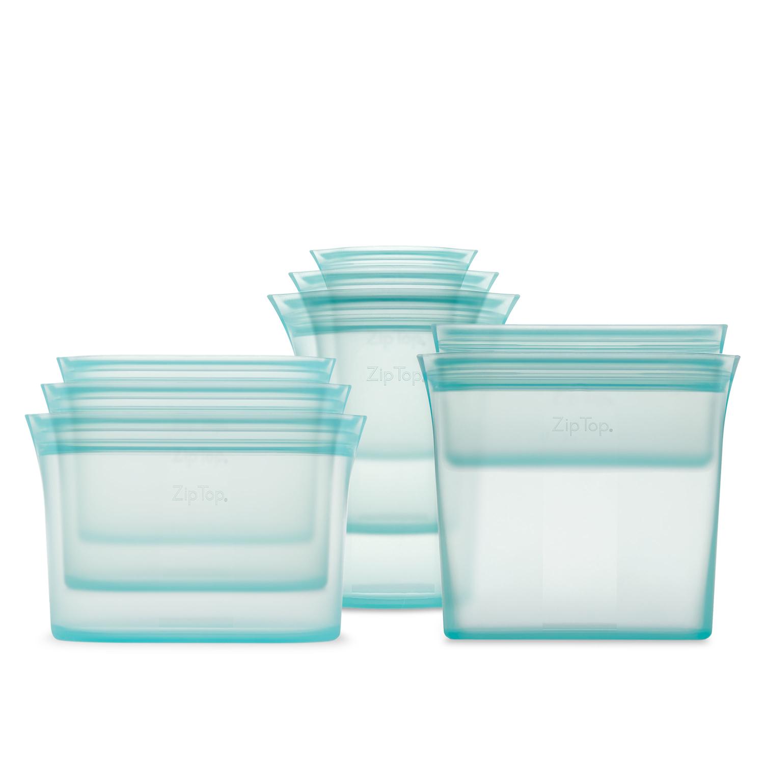 Zip Top Teal Food Storage Container Set 1 pk Sansujyuku sansujyuku.com