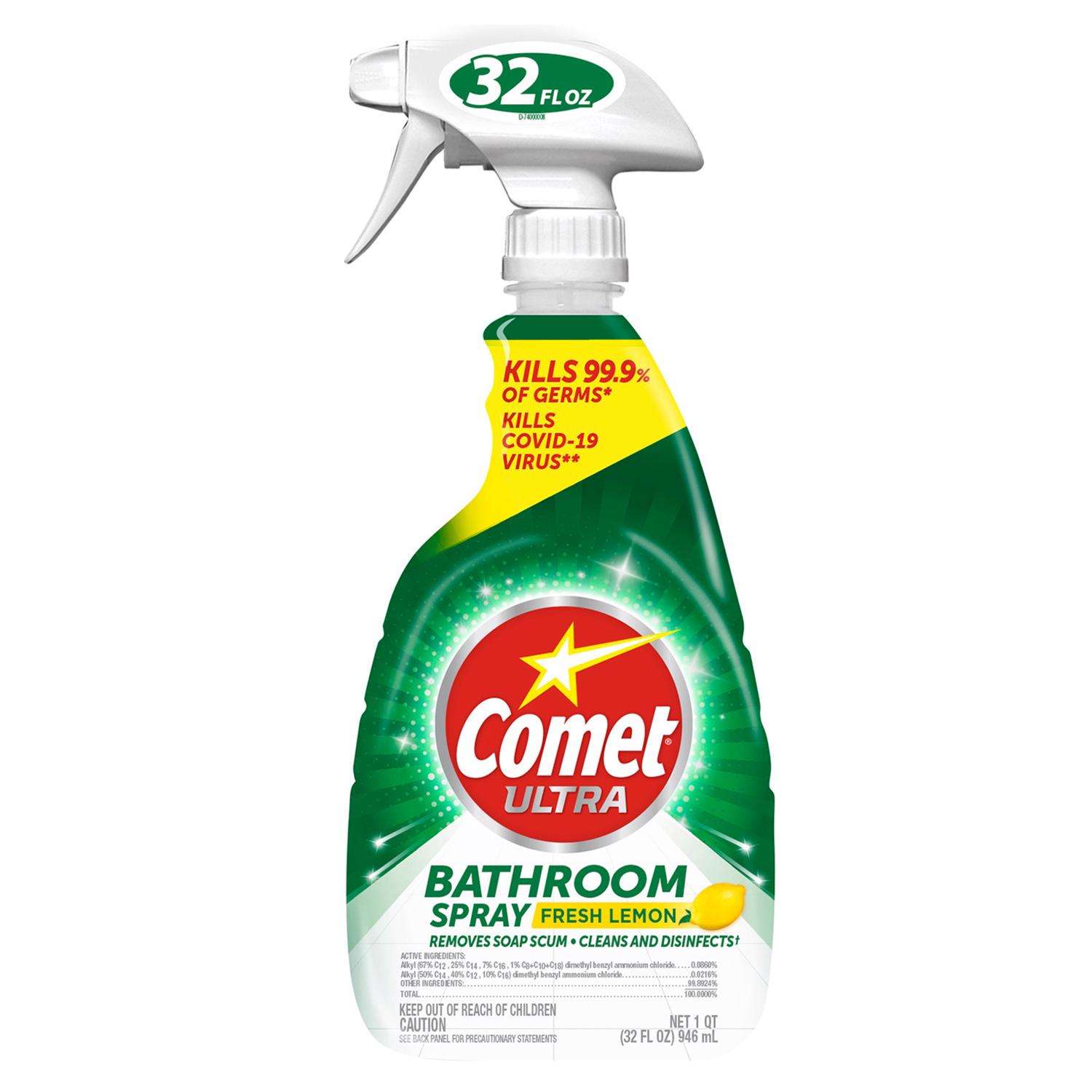 Comet Ultra Lemon Scent Concentrated Bathroom Cleaner Spray 32 oz Ace