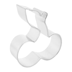 R&M International Corp International Corp 3 in. W X 4 in. L Cherry Cookie Cutter Silver 1 pc
