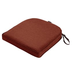Classic Accessories Montlake Heather Henna Red Polyester Seat Cushion 2 in. H X 18 in. W X 18 in. L