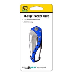 Lucky Line C-Clip 4-3/4 in. Folding Pocket Knife Assorted 1 pk