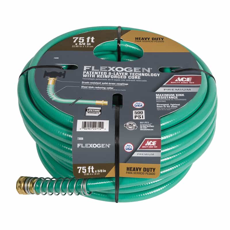 Ace 5/8 in. Dia. x 75 ft. L Premium Grade Green Hose Ace Hardware