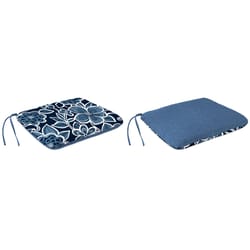 Jordan Manufacturing Blue Mono Polyester Chair Cushion 3 in. H X 15 in. W X 18 in. L