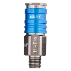 Tru-Flate Hi Flo Aluminum Coupler 1/4 in. Male 1 pc