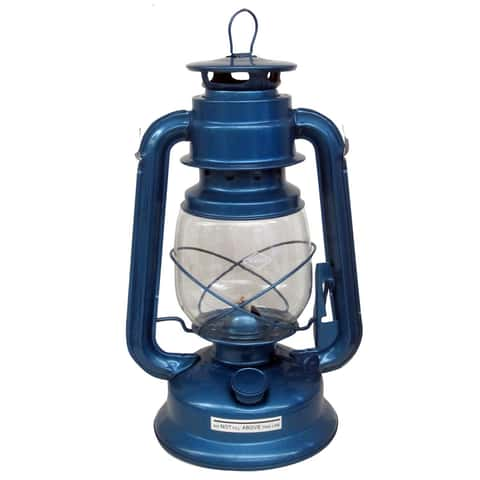 V & O Blue Lantern 12 in. H X 5-1/2 in. W X 11 in. L 1 pk - Ace Hardware