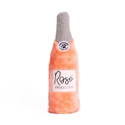 ZippyPaws Gray/Orange Plush Happy Hour Crusherz - Rose Dog Toy 1 pk