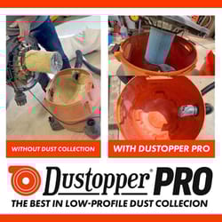 Dustopper Pro 12.25 in. D Low-profile Wet/Dry Vac Attachment 1 pc