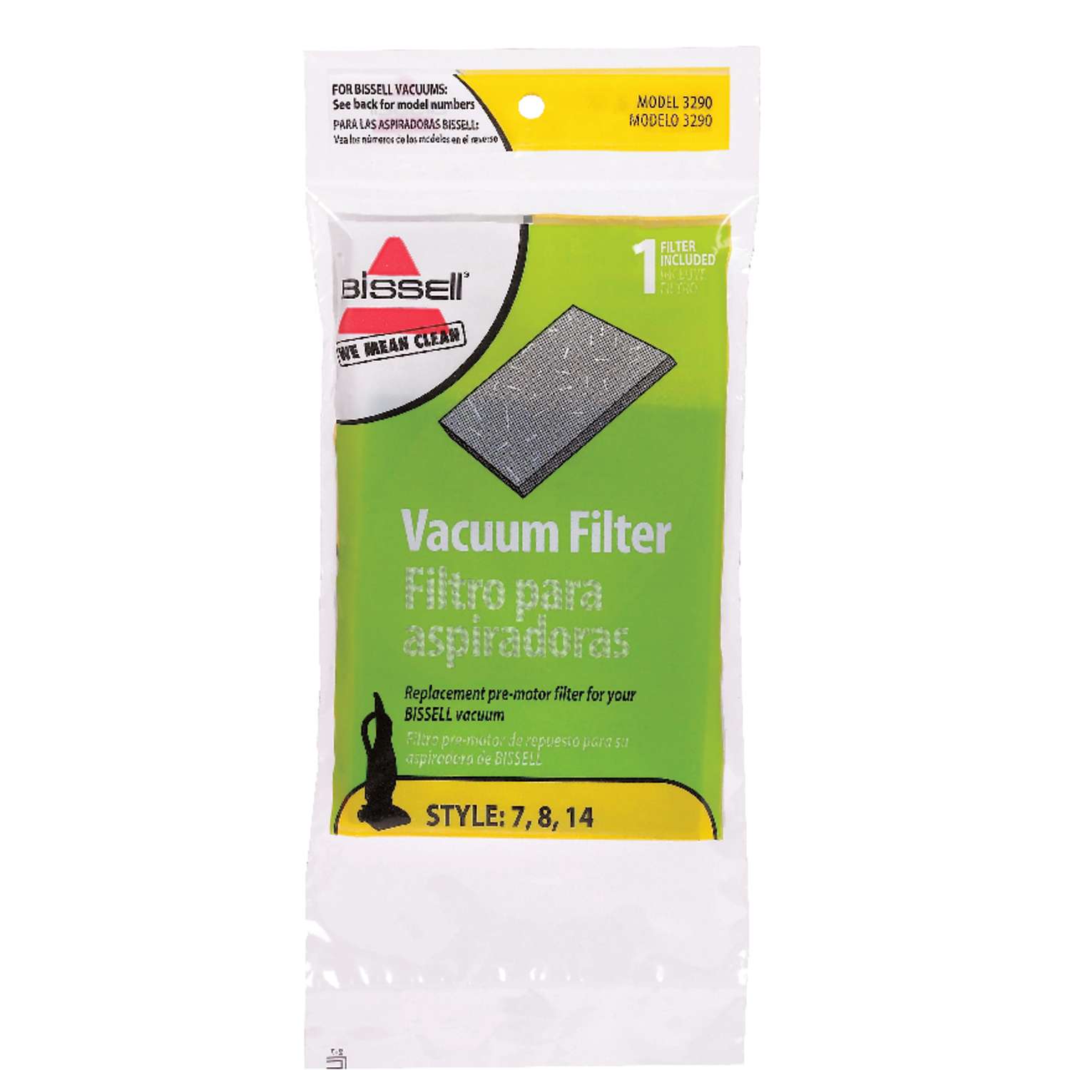 Bissell Cleanview PreMotor Vacuum Filter Style 7, Style 8 and Style 14