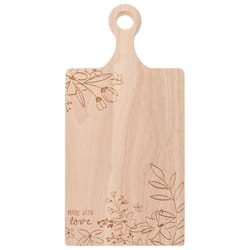 Karma Etched 17 in. L X 7 in. W X 1 in. Rubberwood Meadow Cutting Board