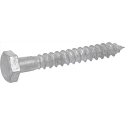 Hillman 1/4 in. X 4 in. L Hex Hot Dipped Galvanized Steel Lag Screw 100 pk