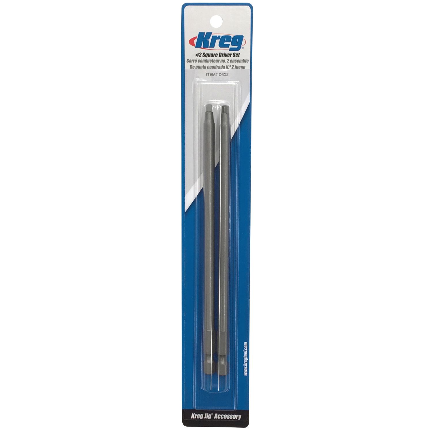 Assorted of Kreg D6X2 6-Inch #2 Square Driver Bit for Kreg Pocket Hole Systems  