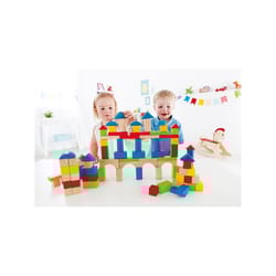 Hape Beech Blocks Build Up and Away Blocks Multicolored 100 pc