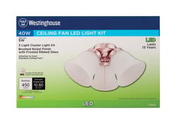 Westinghouse Brushed Nickel Brown Cluster Ceiling Fan Light Kit