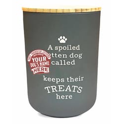 Dog Accessories Gray Blank Melamine Treat Canister For Dogs