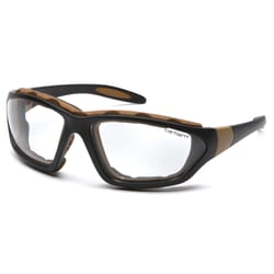 Carhartt Carthage Anti-Fog Full-Frame Safety Glasses Clear Lens Black/Tan Frame 1 pc