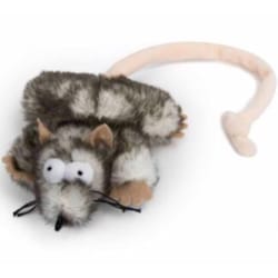 Steel Dog Gray/White Plush Combo Critter Cat Toy 1 pk