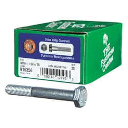 HILLMAN M10-1.50 mm D X 75 mm L Heat Treated Zinc Steel Hex Head Cap Screw 1 pk