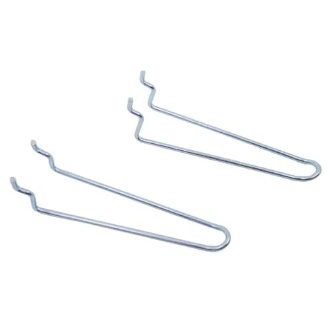 Crawford Zinc Plated Black/Silver Steel 0.5 in. Peg Hooks 8 pk - Ace  Hardware