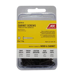 Ace No. 6 X 1 in. L Phillips Black Phosphate Coarse Cabinet Screws 50 pk