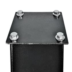 Mail Boss 43 in. Powder Coated Black Steel Mailbox Post