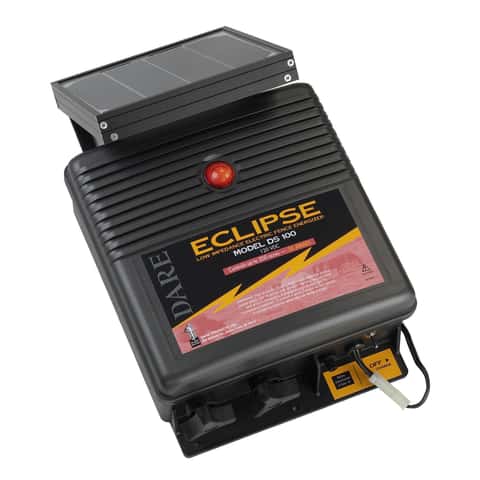 Dare Eclipse Solar-Powered Fence Energizer 100 Black