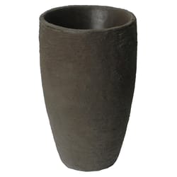 Algreen Products Athena 21 in. H X 12.5 in. D Polyethylene Double wall Planter Brownstone