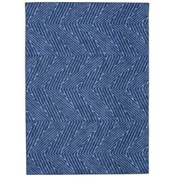 Linon Home Decor Peekay 5 ft. W X 7 ft. L Blue Polyester Area Rug