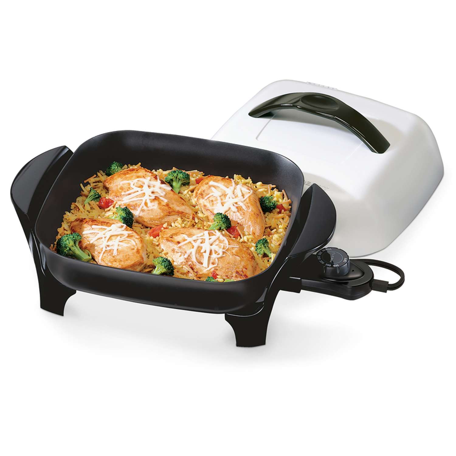Presto 16 inch Electric Skillet with Glass Cover and power cord