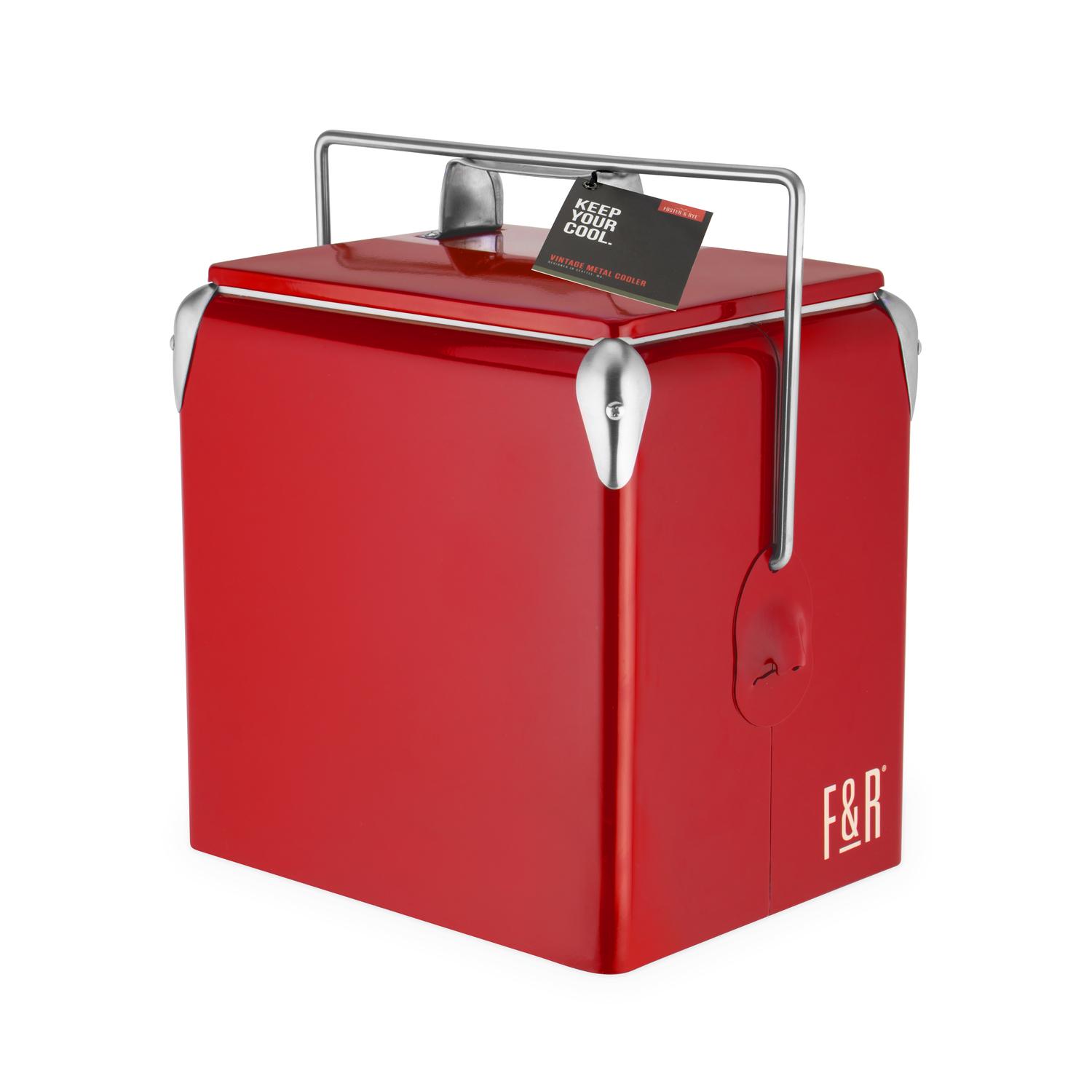 Foster & Rye Red Metal Vintage Cooler Sansujyuku sansujyuku.com