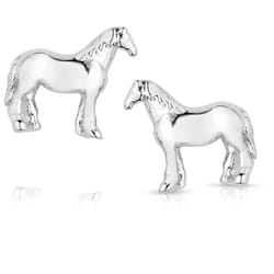 Montana Silversmiths Women's Aqha Quarter Horse Silver Earrings