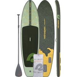 Retrospec Weekender 2 iSUP PVC Inflatable Wild Spruce Paddleboard 10.6 ft. H X 32 in. W X 6 in. L