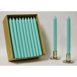 Kiri Tapers Green Mint Unscented Scent Taper Candle