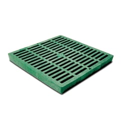 NDS 12 in. Green Square Polyethylene Drain Grate