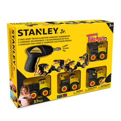 STANLEY Jr. Truck Set Toy Black/Yellow 4 pc
