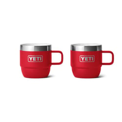 YETI Rambler 6 oz Rescue Red BPA Free Espresso Insulated Tumbler Set